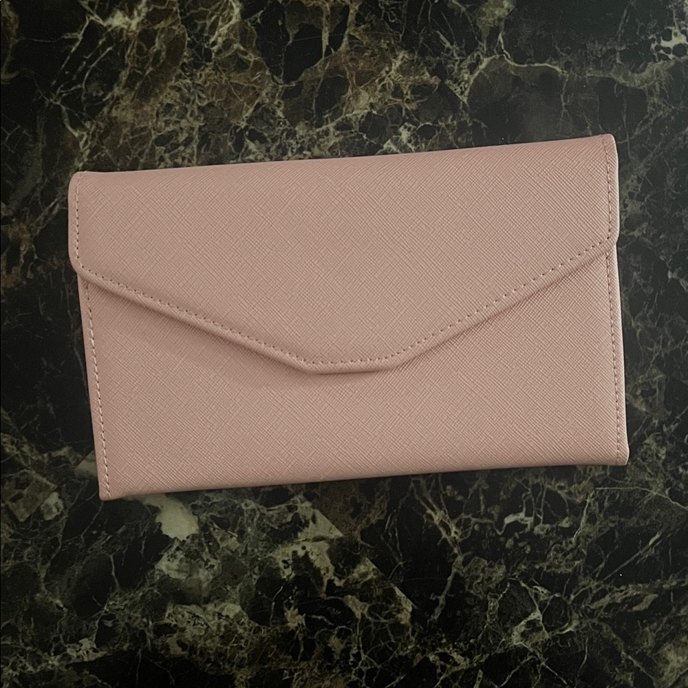 Zoppen Pink Travel Wallet Passport Holder Clutch Organizer